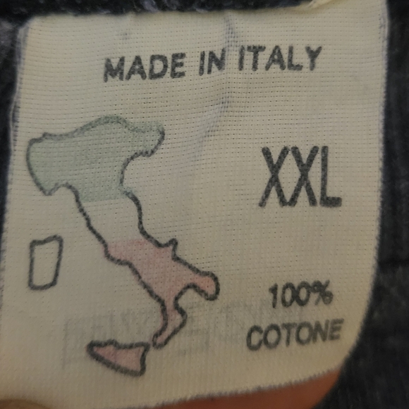 Italia Firenze Made in Italy Sweatshirt Woman's XXL Cotton Navy Embroidered B87 - Picture 6 of 10